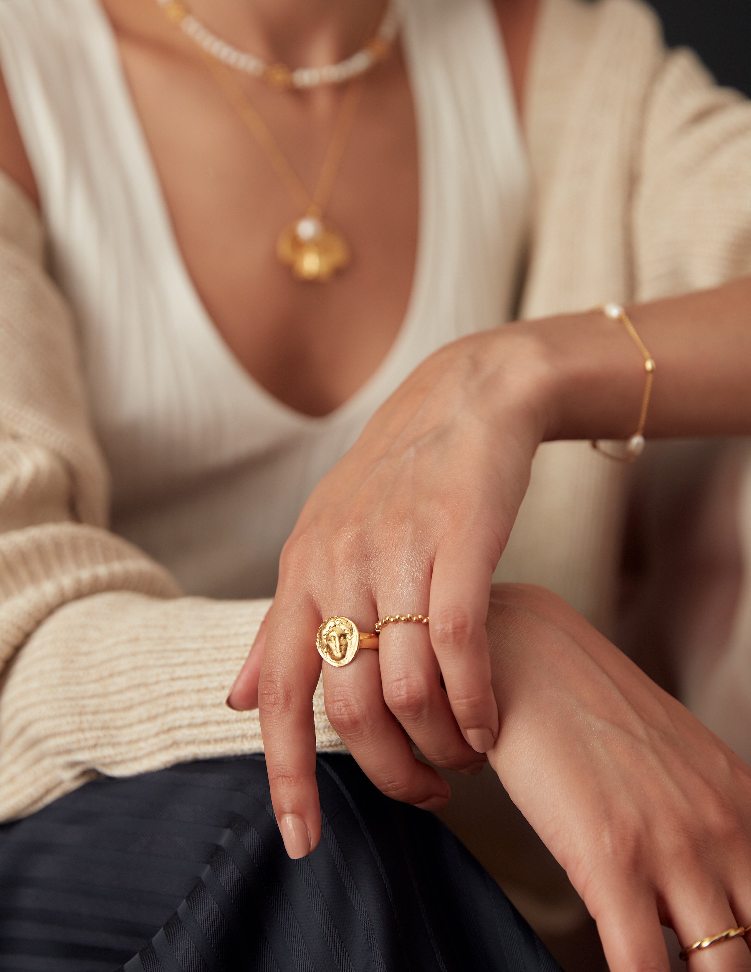 Jolene Gold Stacking Ring | Sustainable Jewellery by Ottoman Hands