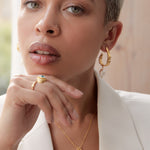 Judy Pearl Statement Hoop Earrings | Sustainable Jewellery by Ottoman Hands