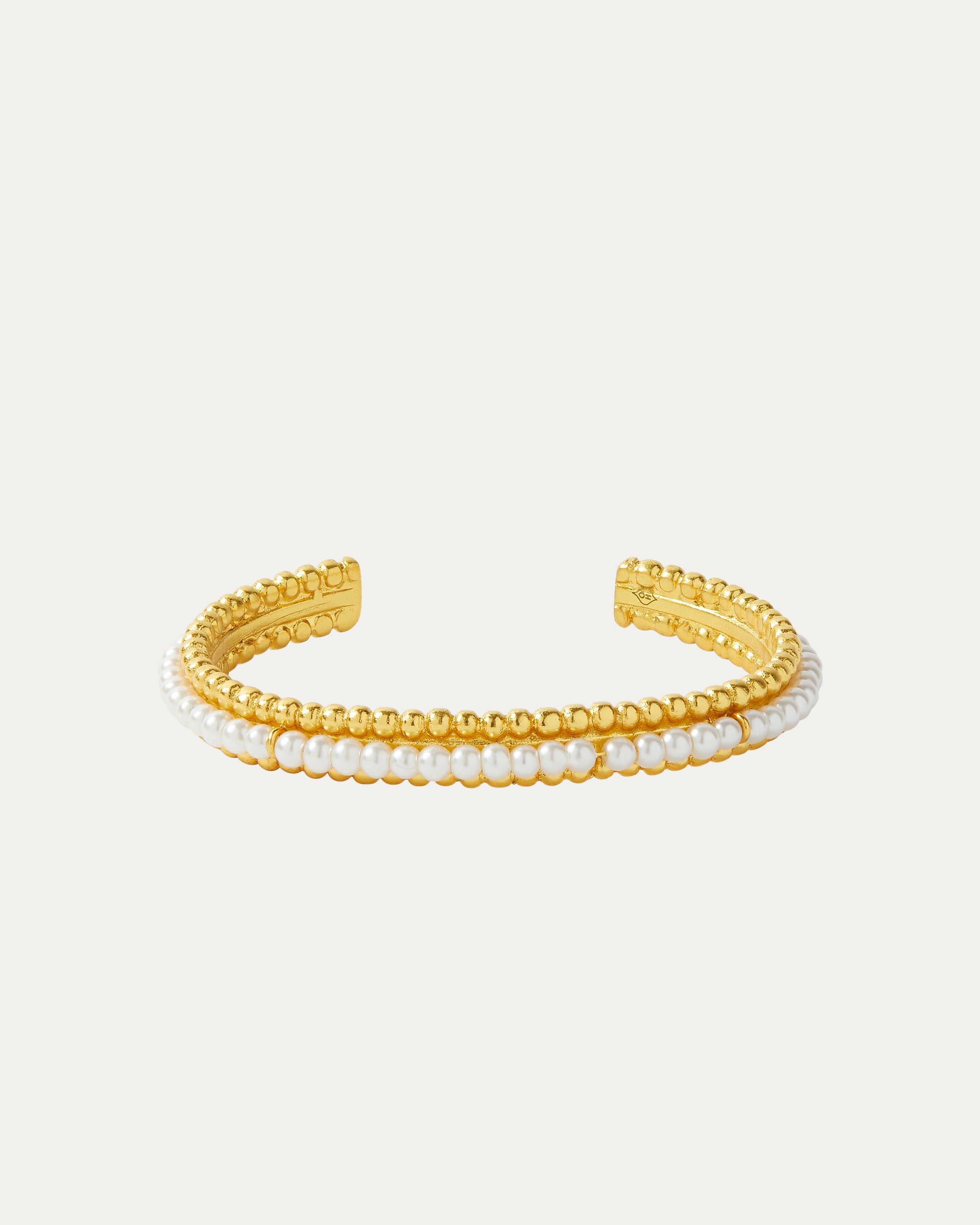 Shop Gold Plated Beaded Cuff-Bracelet by ITRANA at House of Designers –  HOUSE OF DESIGNERS
