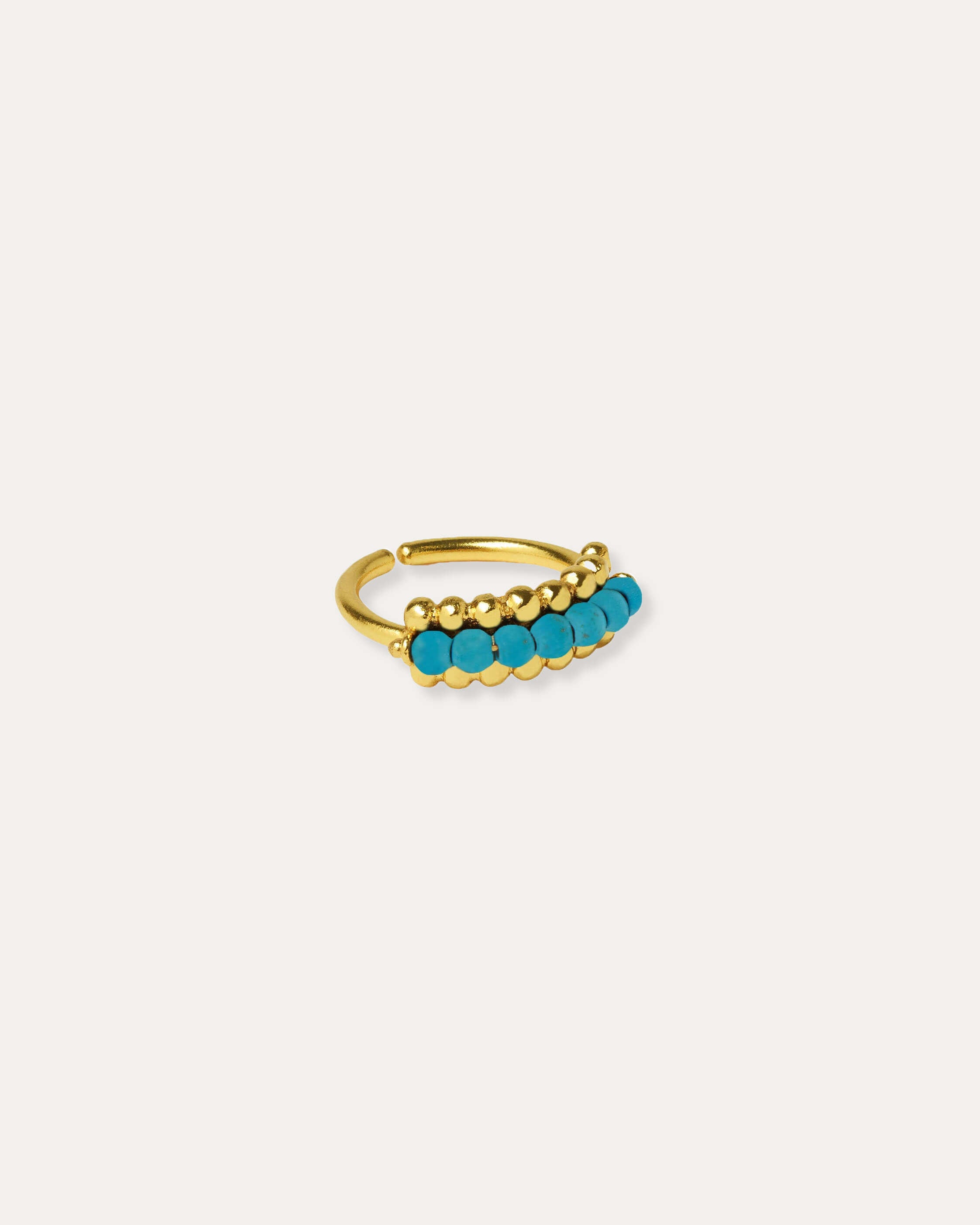 June Turquoise Beaded Stacking Ring | Sustainable Jewellery by Ottoman Hands
