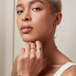 Leya Lapis Tear Drop Ring | Sustainable Jewellery by Ottoman Hands