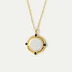 Maeve Pearl Pendant Necklace with Black Crystals | Sustainable Jewellery by Ottoman Hands