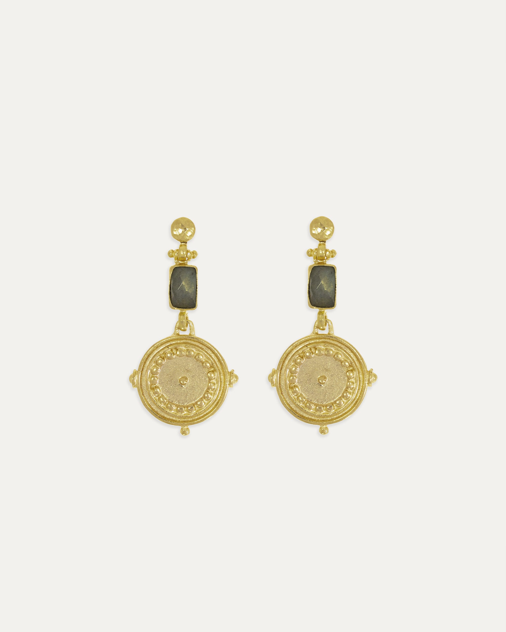 Marcia Labradorite Statement Drop Earrings | Sustainable Jewellery by Ottoman Hands