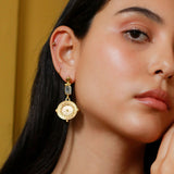 Marcia Labradorite Statement Drop Earrings | Sustainable Jewellery by Ottoman Hands