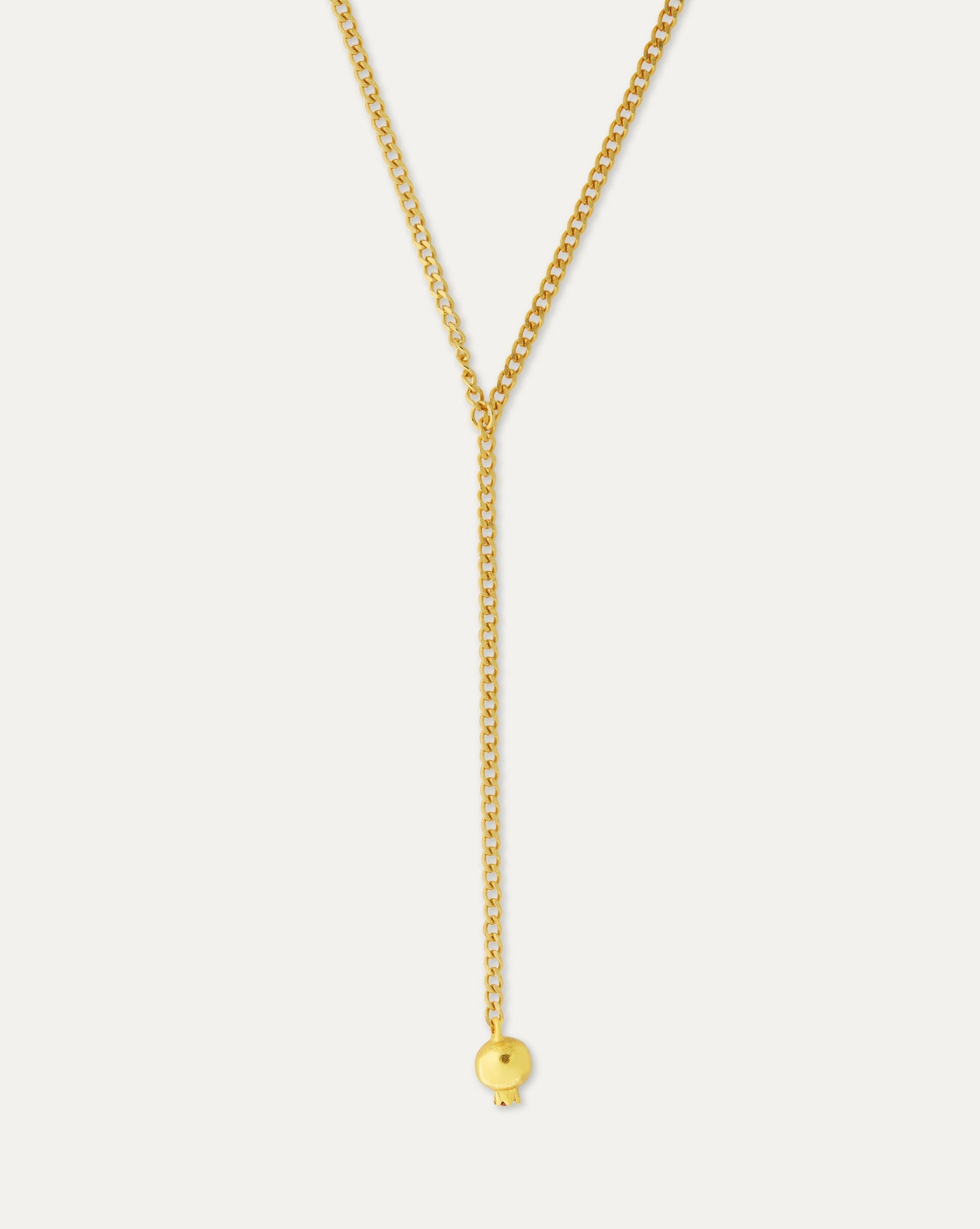 Marley Pomegranate Lariat Necklace | Sustainable Jewellery by Ottoman Hands