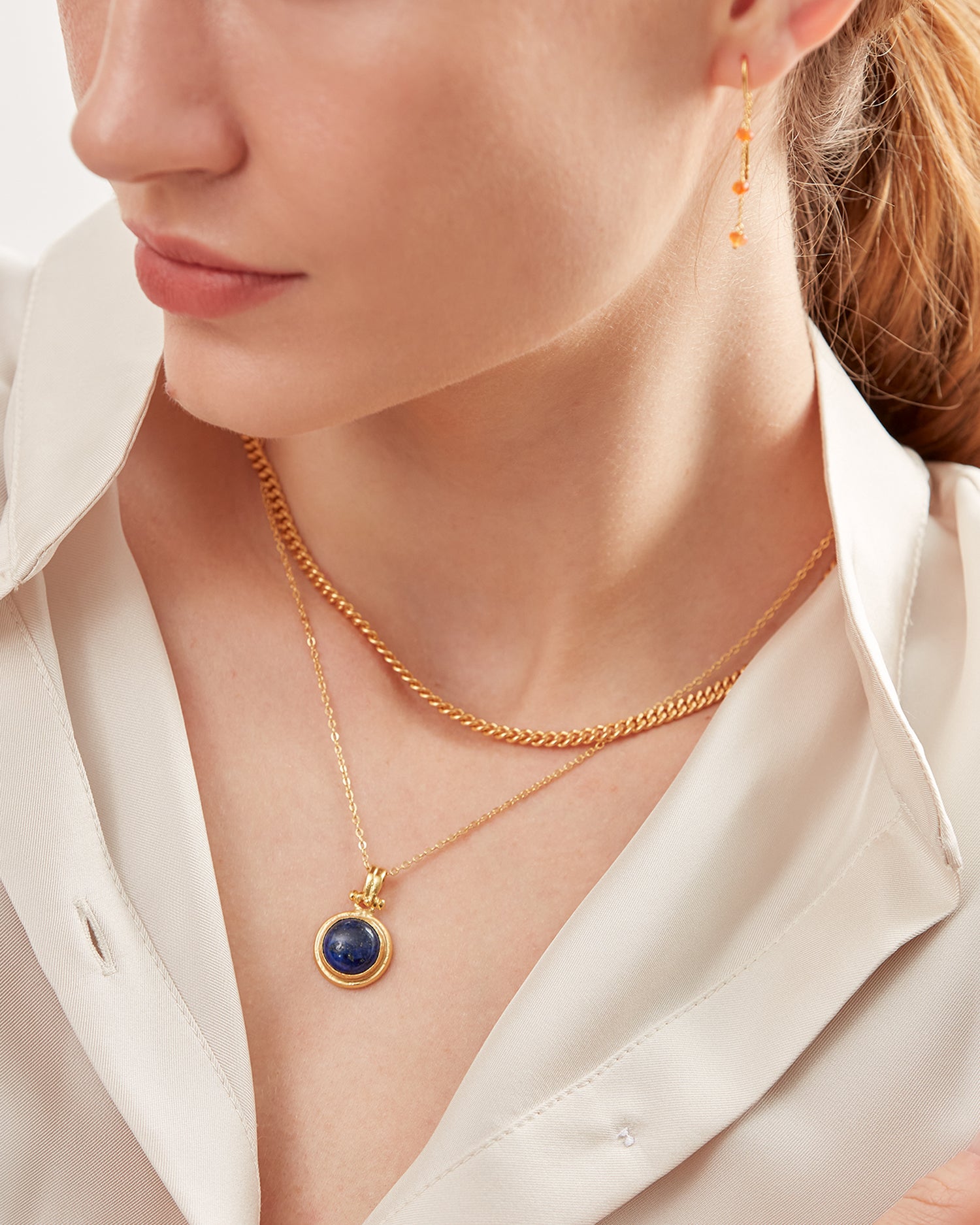 Noa Lapis Pendant Necklace | Sustainable Jewellery by Ottoman Hands