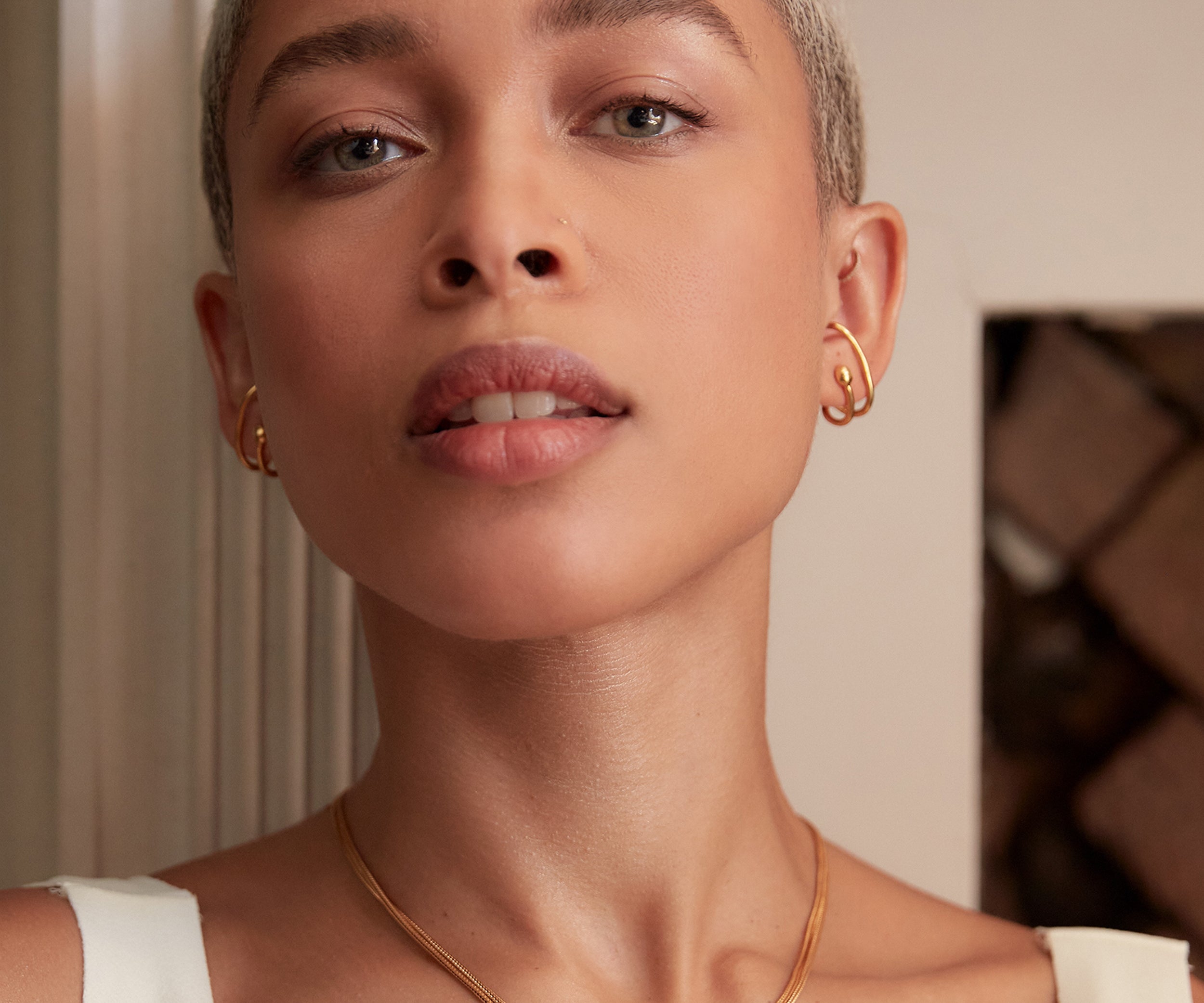 Odette Gold Stud Earrings | Sustainable Jewellery by Ottoman Hands