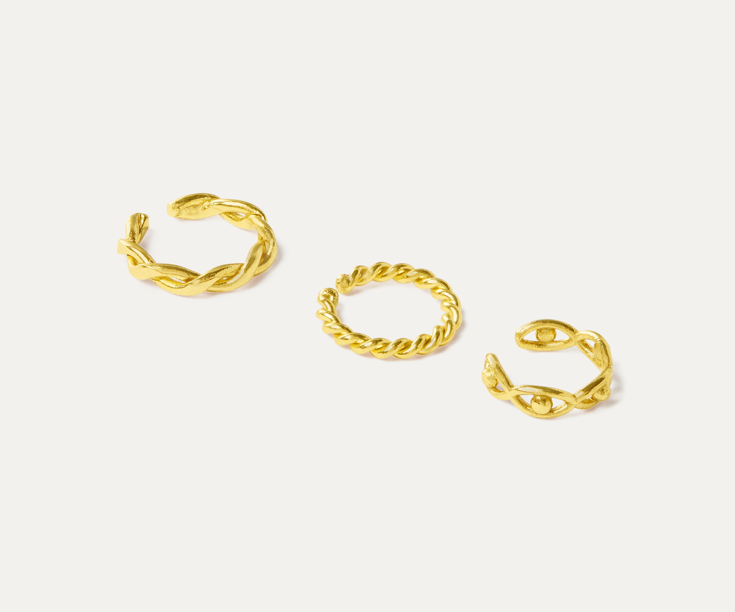 Oko Gold Ear Cuffs Set | Sustainable Jewellery by Ottoman Hands