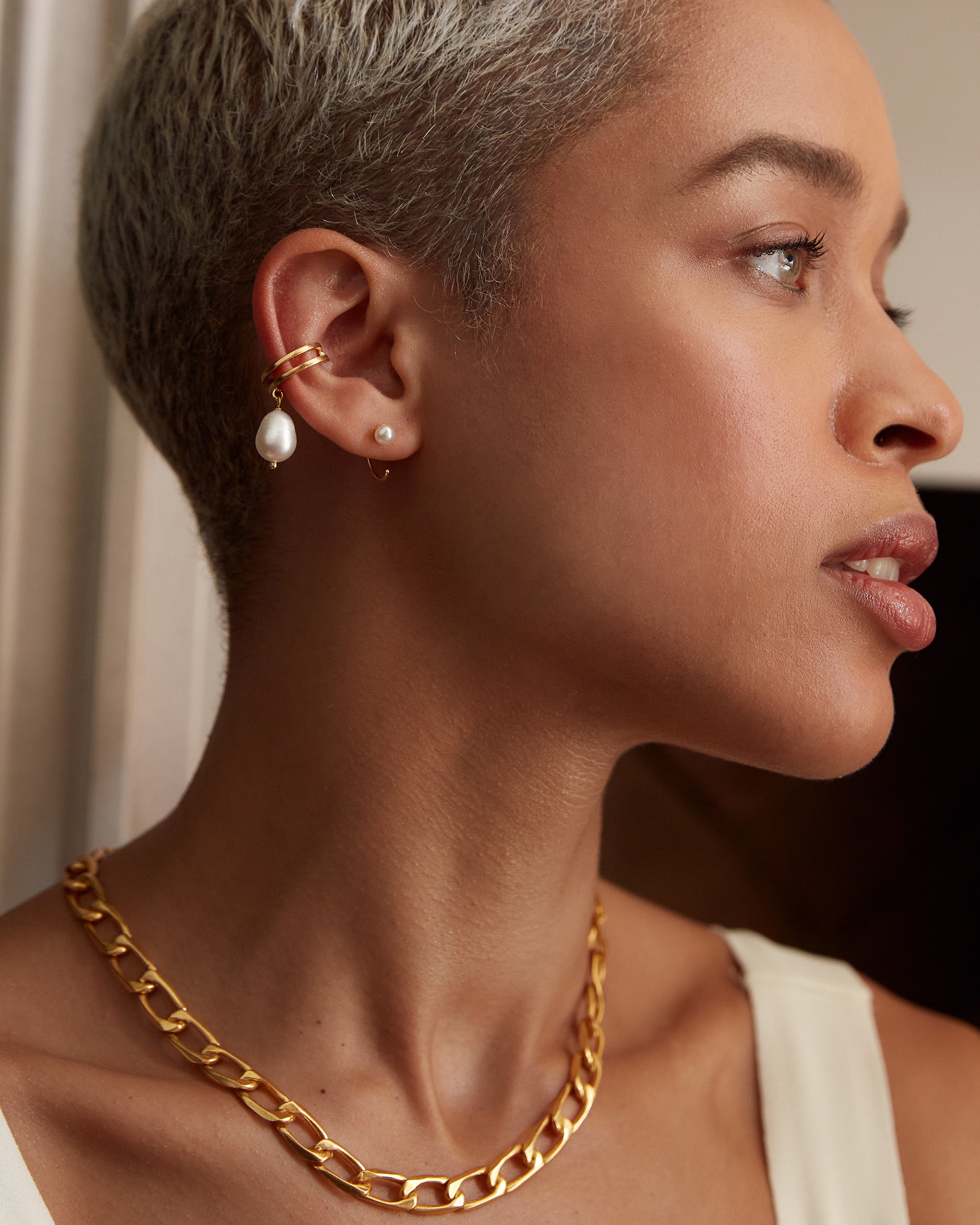 Nora Pearl Pull Through Earrings | Sustainable Jewellery by Ottoman Hands