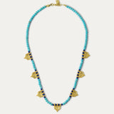 Riva Turquoise and Lapis Beaded Necklace | Sustainable Jewellery by Ottoman Hands