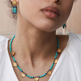 Riva Turquoise and Lapis Beaded Necklace | Sustainable Jewellery by Ottoman Hands