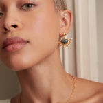 Sunrise Labradorite Drop Stud Earrings | Sustainable Jewellery by Ottoman Hands