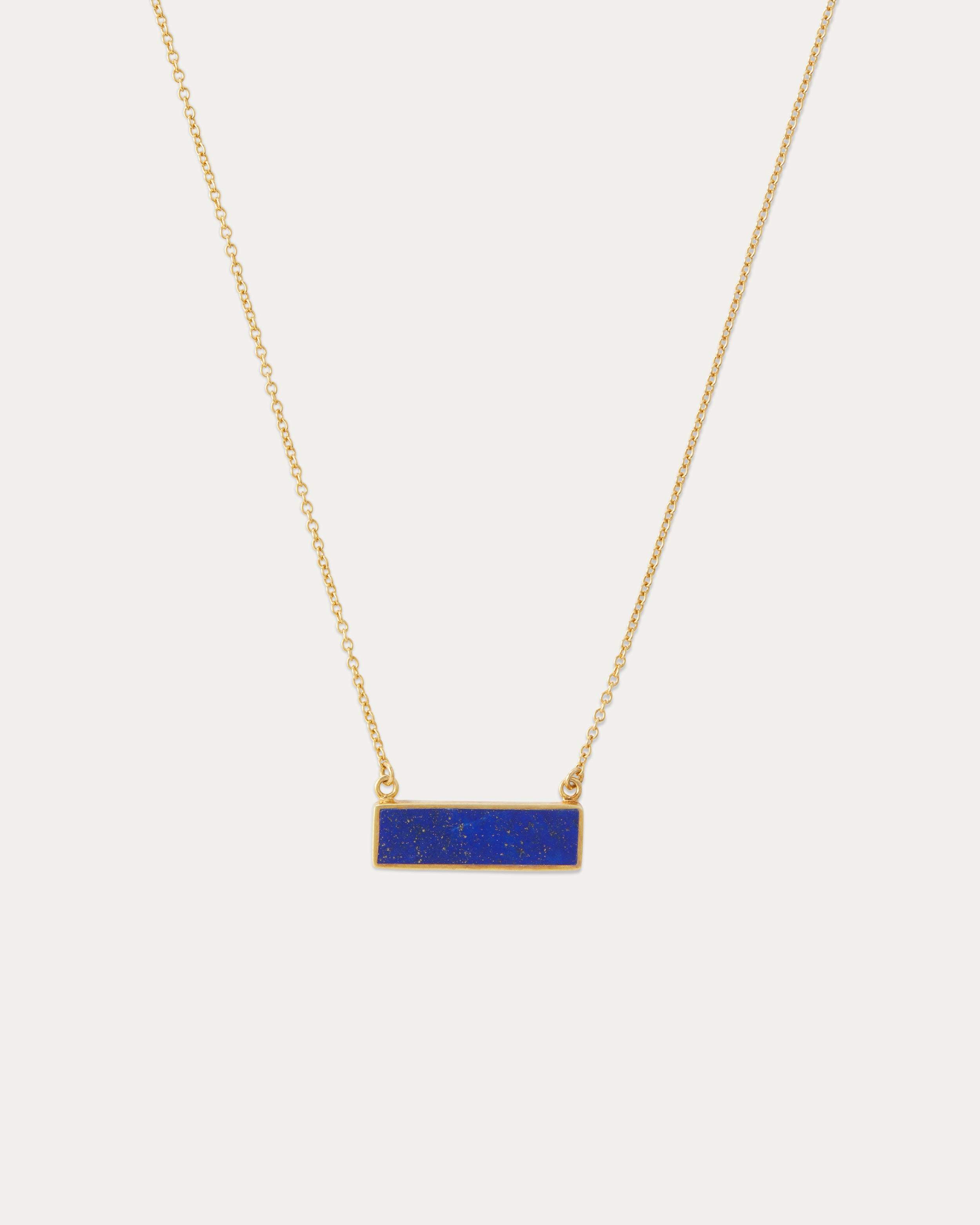 Sarai Lapis Rectangle Pendant Necklace | Sustainable Jewellery by Ottoman Hands