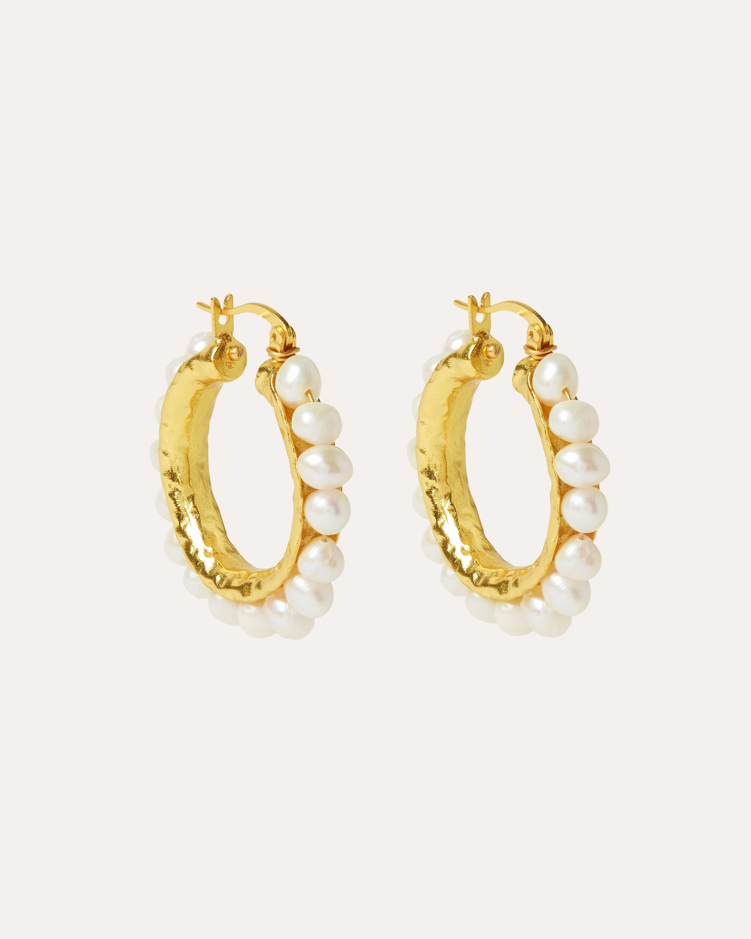 Sasha Pearl Beaded Hoop Earrings | Sustainable Jewellery by Ottoman Hands