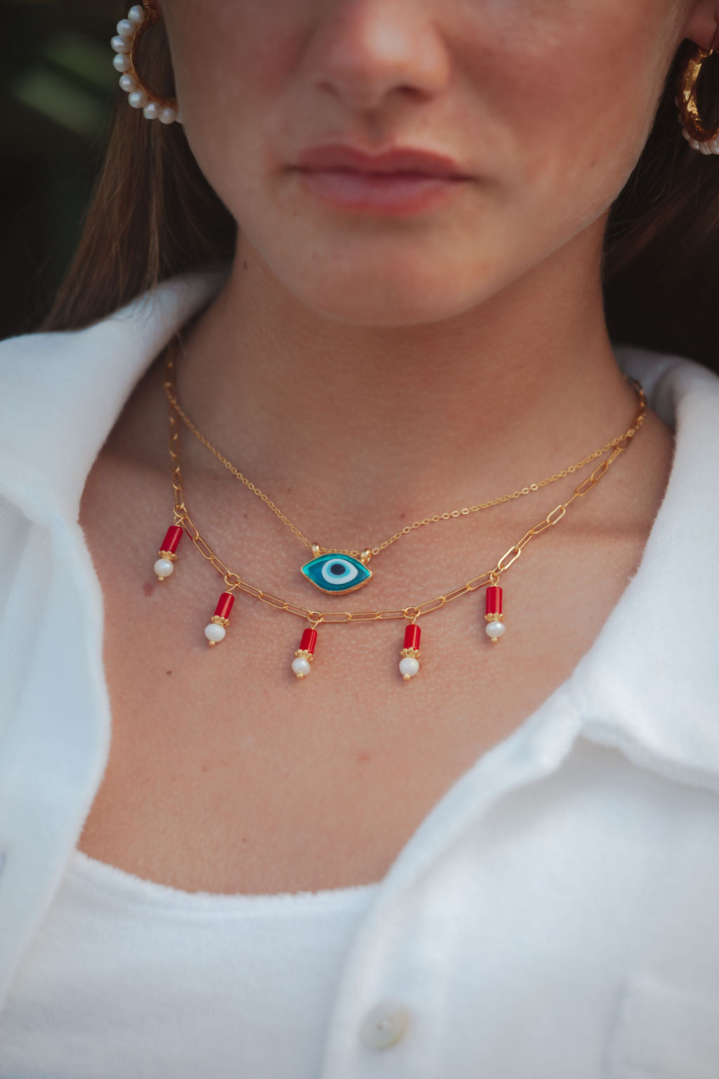 Scarlett Pearl Chain Necklace | Sustainable Jewellery by Ottoman Hands