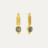 Shahrzad Labradorite Drop Earrings | Sustainable Jewellery by Ottoman Hands