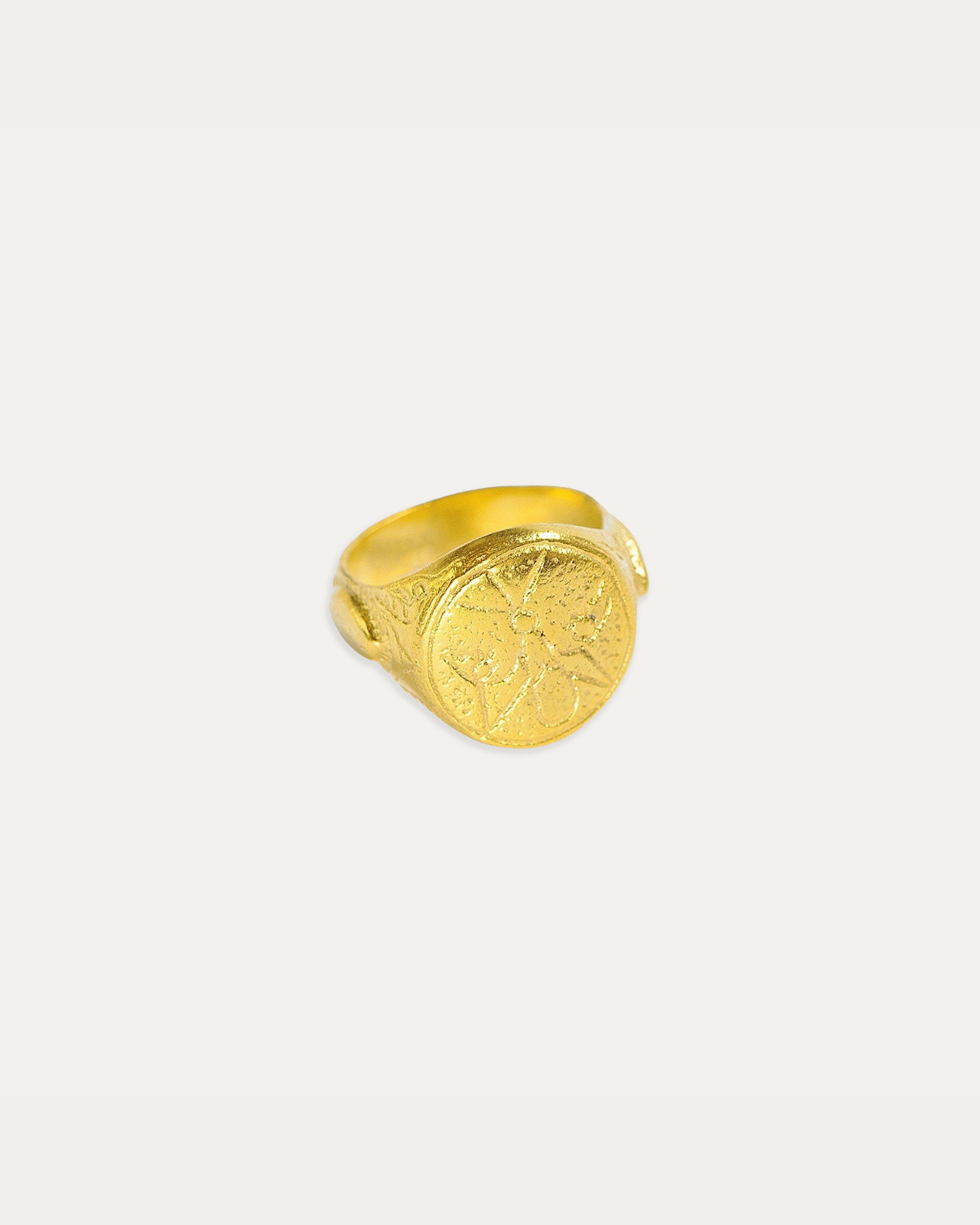 She Flies With Her Own Wings Gold Statement Ring Sustainable