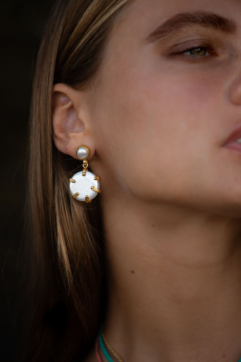 Sia Pearl Drop Stud Earrings | Sustainable Jewellery by Ottoman Hands