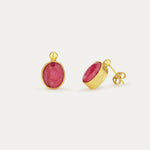 Siena Ruby Stud Earrings | Sustainable Jewellery by Ottoman Hands