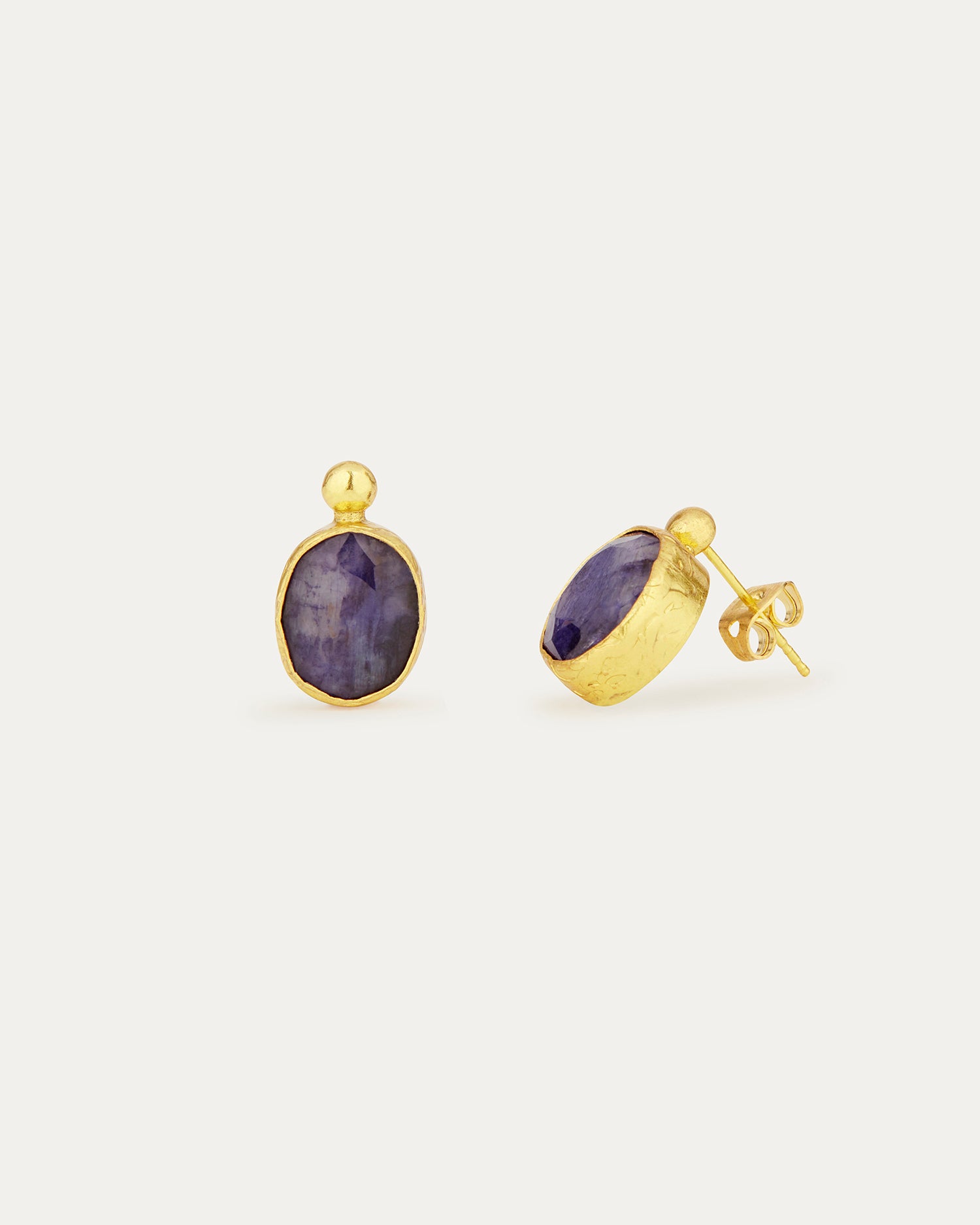 Siena Sapphire Stud Earrings | Sustainable Jewellery by Ottoman Hands