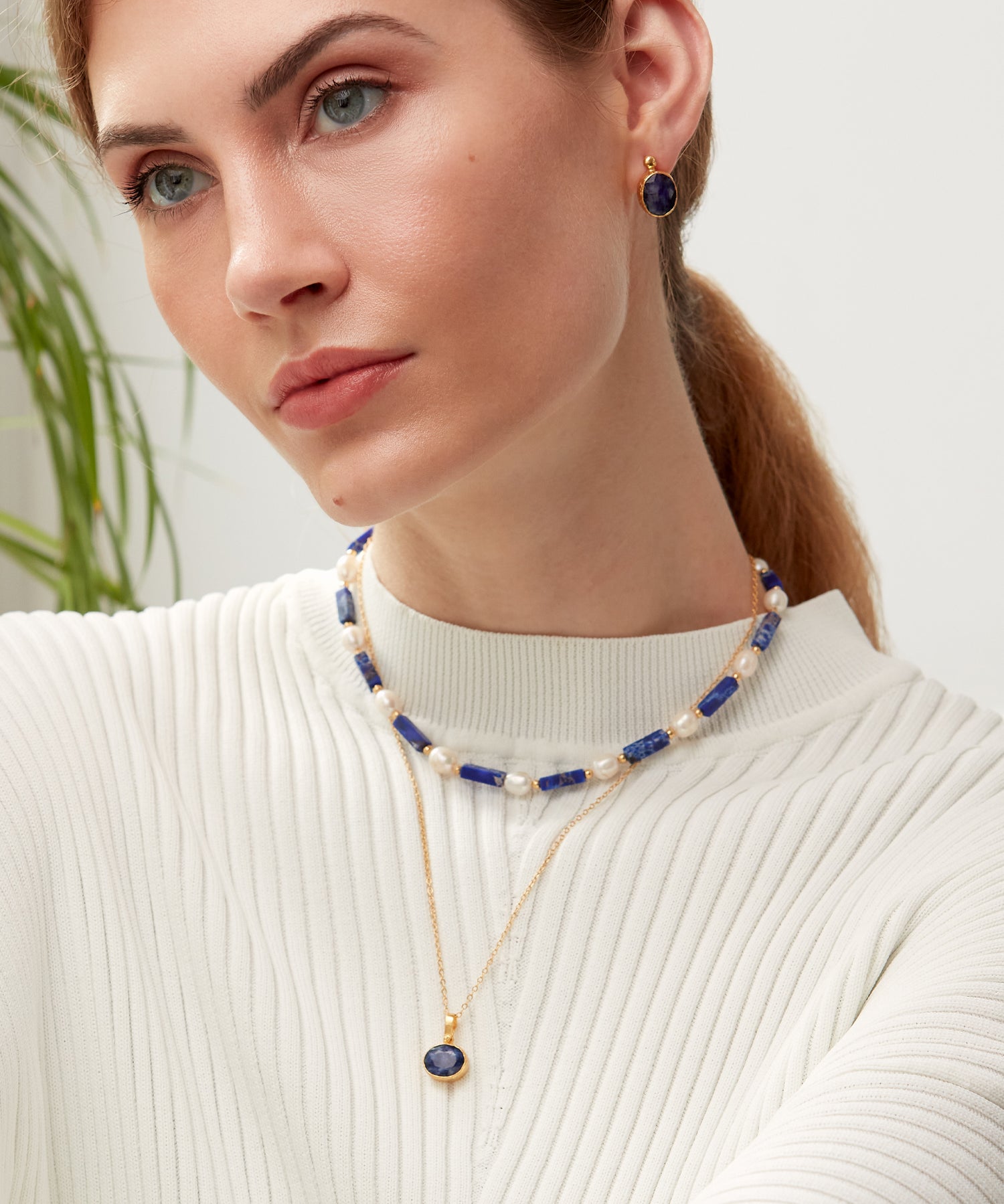 Siena Sapphire Stud Earrings | Sustainable Jewellery by Ottoman Hands