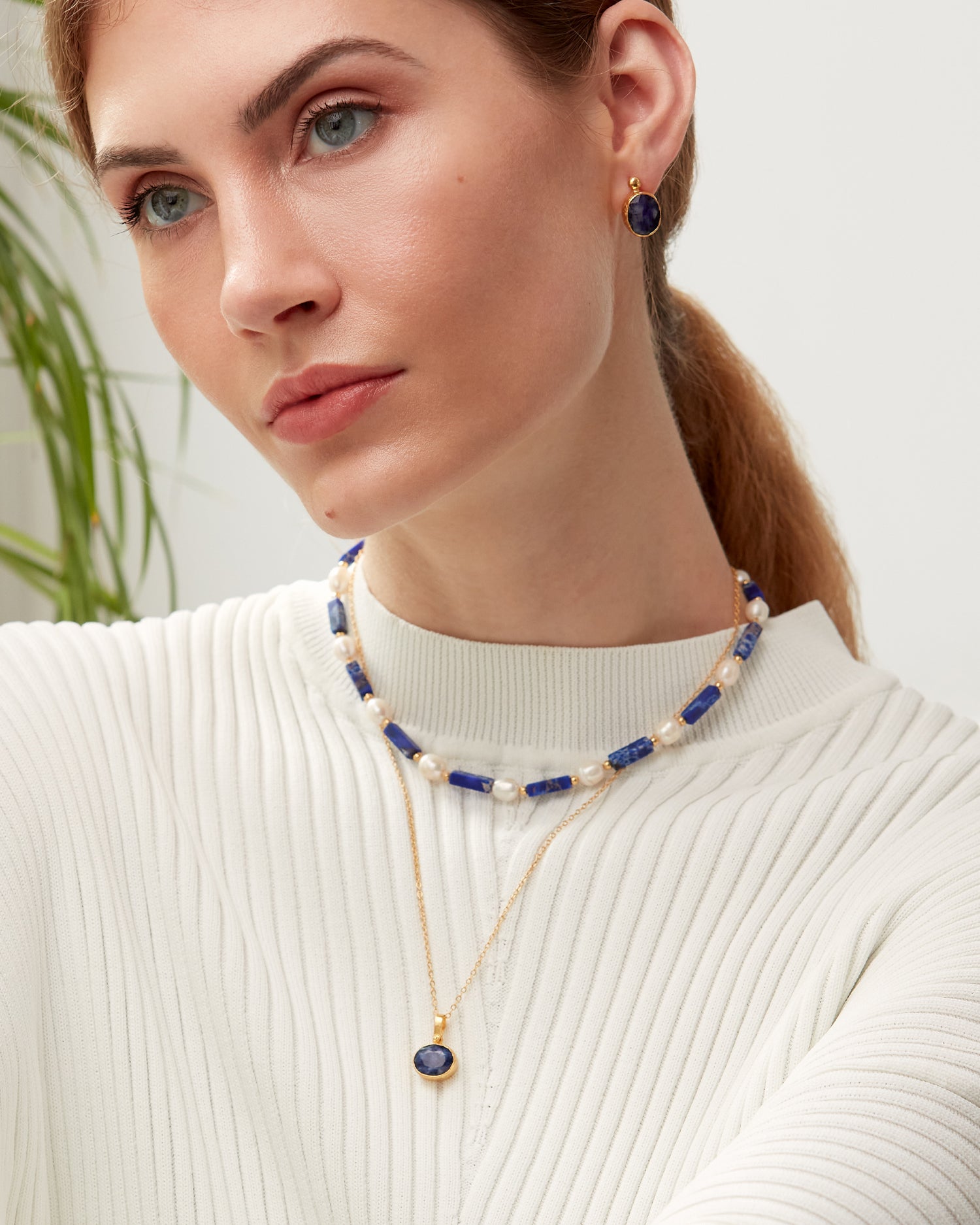 Siena Sapphire Stud Earrings | Sustainable Jewellery by Ottoman Hands
