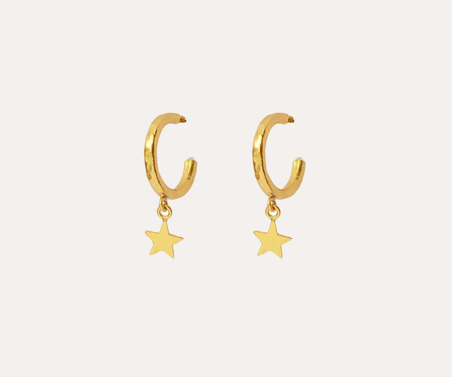 Star Charm Hoop Earrings | Sustainable Jewellery by Ottoman Hands