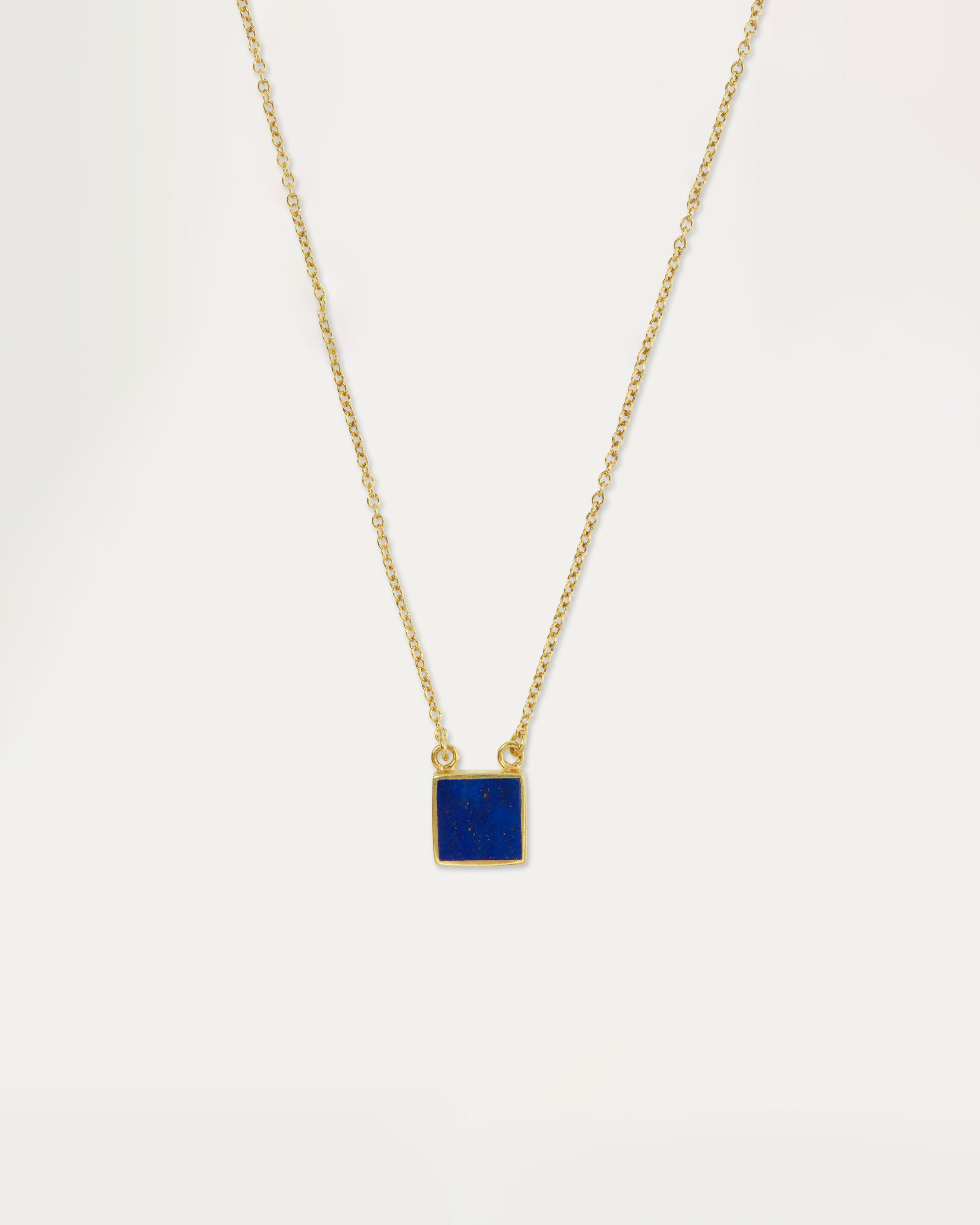 Mira Lapis Square Pendant Necklace | Sustainable Jewellery by Ottoman Hands