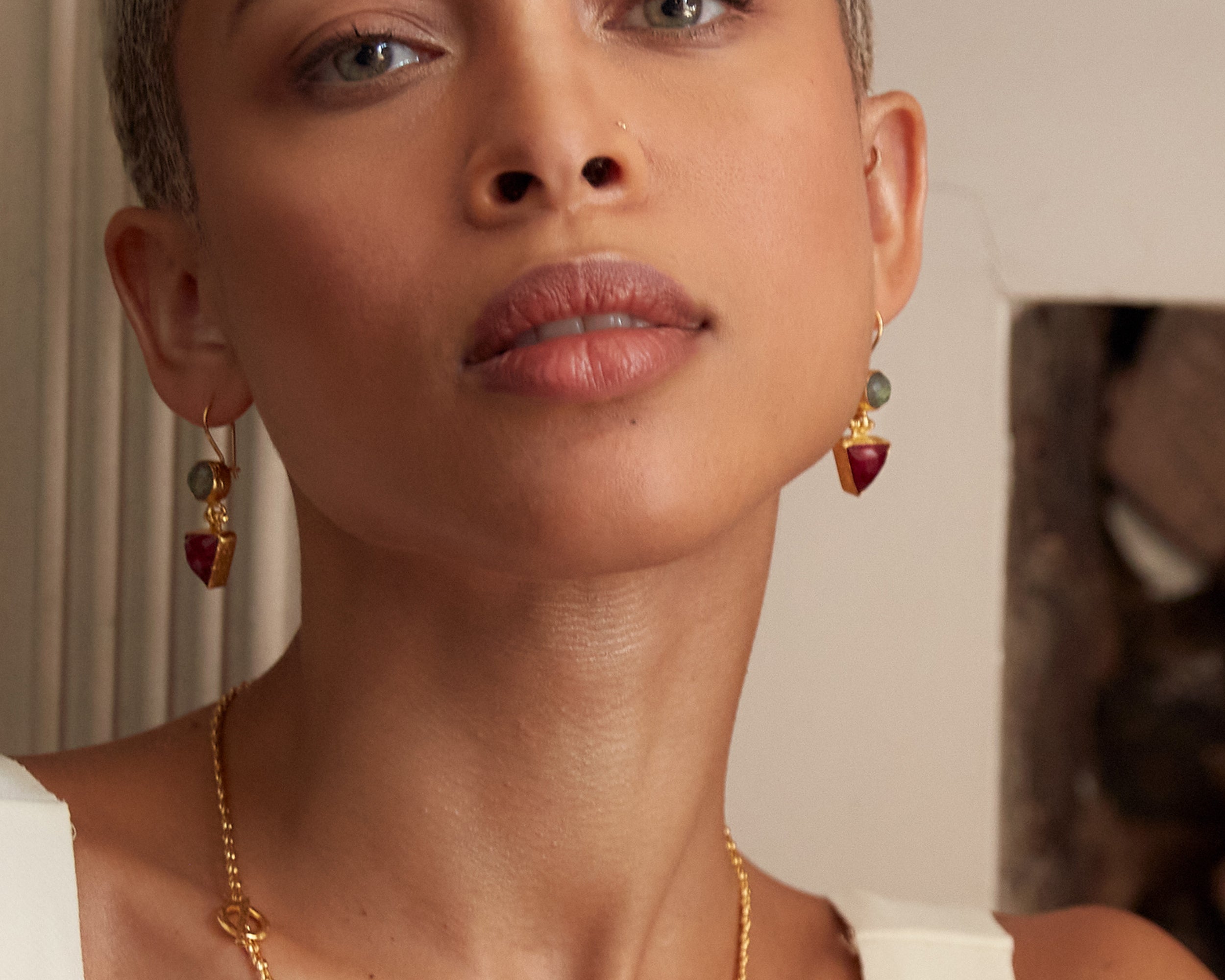 HYDRA MIRROR RED Earrings by The Thing
