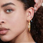 Tanrica Large Hoop Earrings with Pearl Beads | Sustainable Jewellery by Ottoman Hands