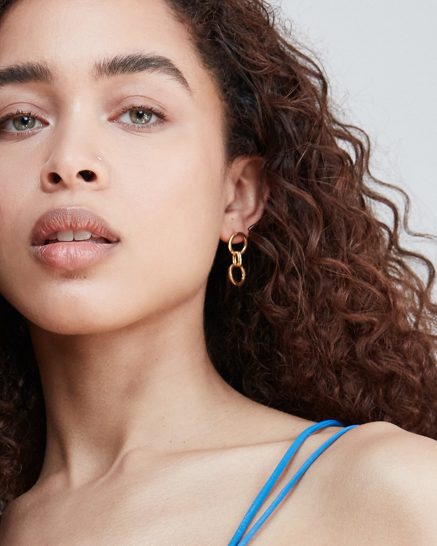 Tesoro Hand-Hammered Chain Drop Earrings | Sustainable Jewellery by Ottoman Hands