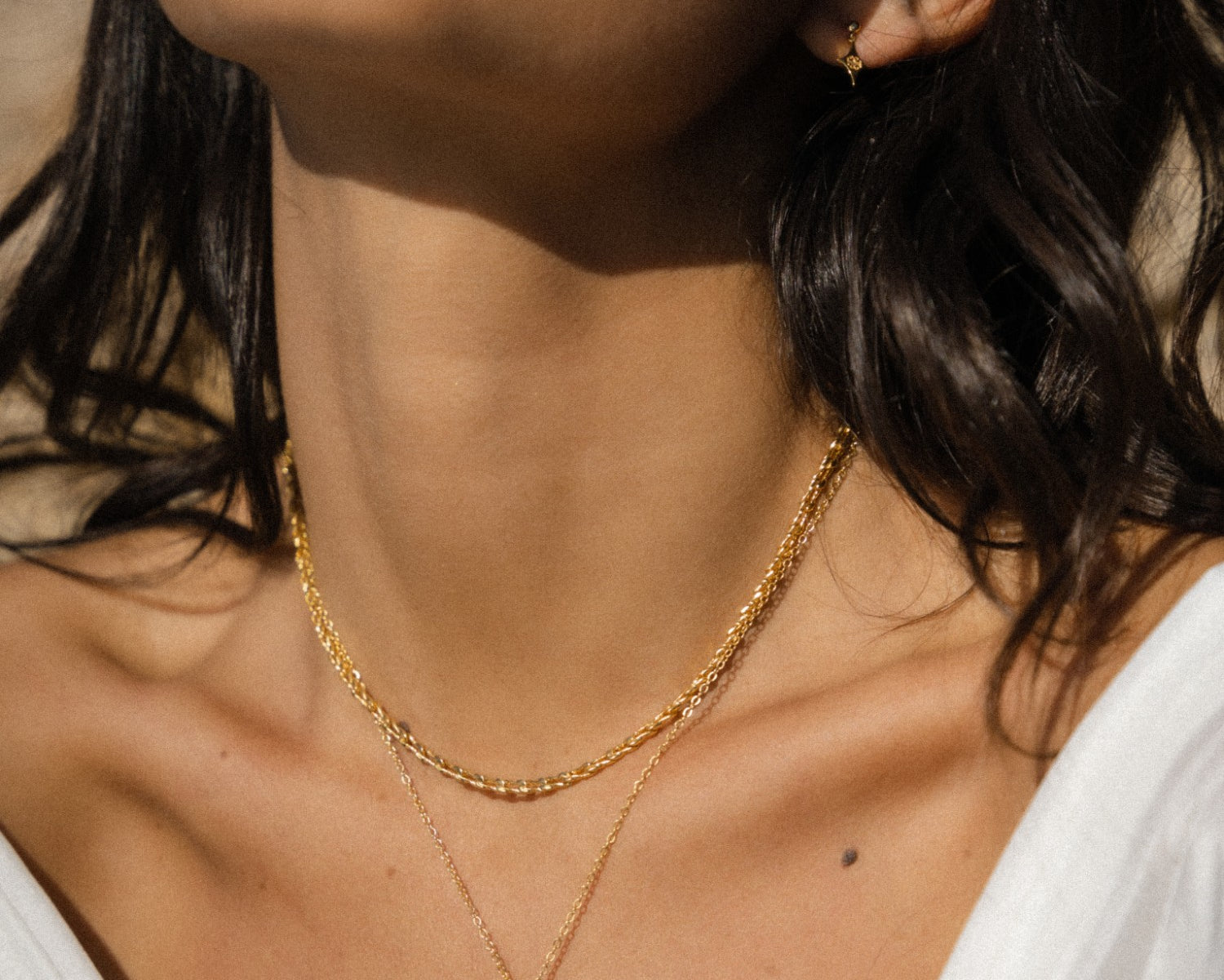 Thea Snake Chain Necklace with T-Bar | Sustainable Jewellery by Ottoman Hands