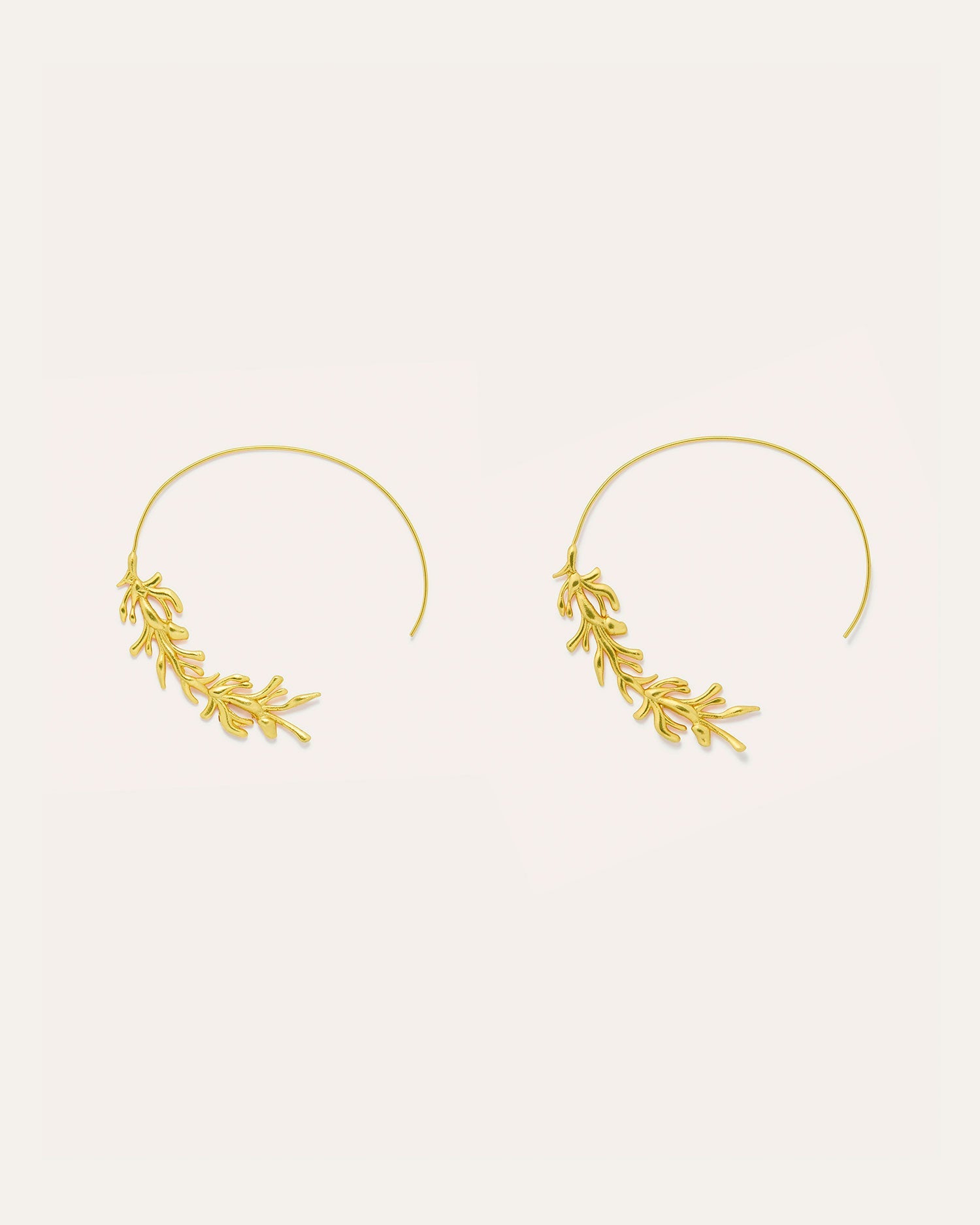 Zephyr Gold Pull Through Hoop Earrings | Sustainable Jewellery by Ottoman Hands