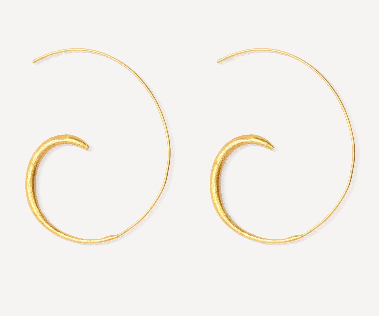 Aegina Gold Pull Through Hoop Earrings | Sustainable Jewellery by Ottoman Hands