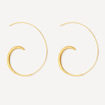 Aegina Gold Pull Through Hoop Earrings | Sustainable Jewellery by Ottoman Hands