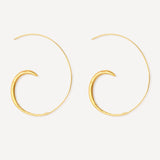 Aegina Gold Pull Through Hoop Earrings | Sustainable Jewellery by Ottoman Hands