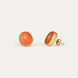 Amalfi Orange Stud Earrings | Sustainable Jewellery by Ottoman Hands