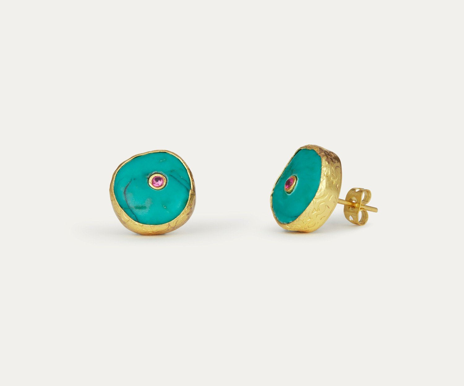 Amalfi Turquoise Stud Earrings | Sustainable Jewellery by Ottoman Hands