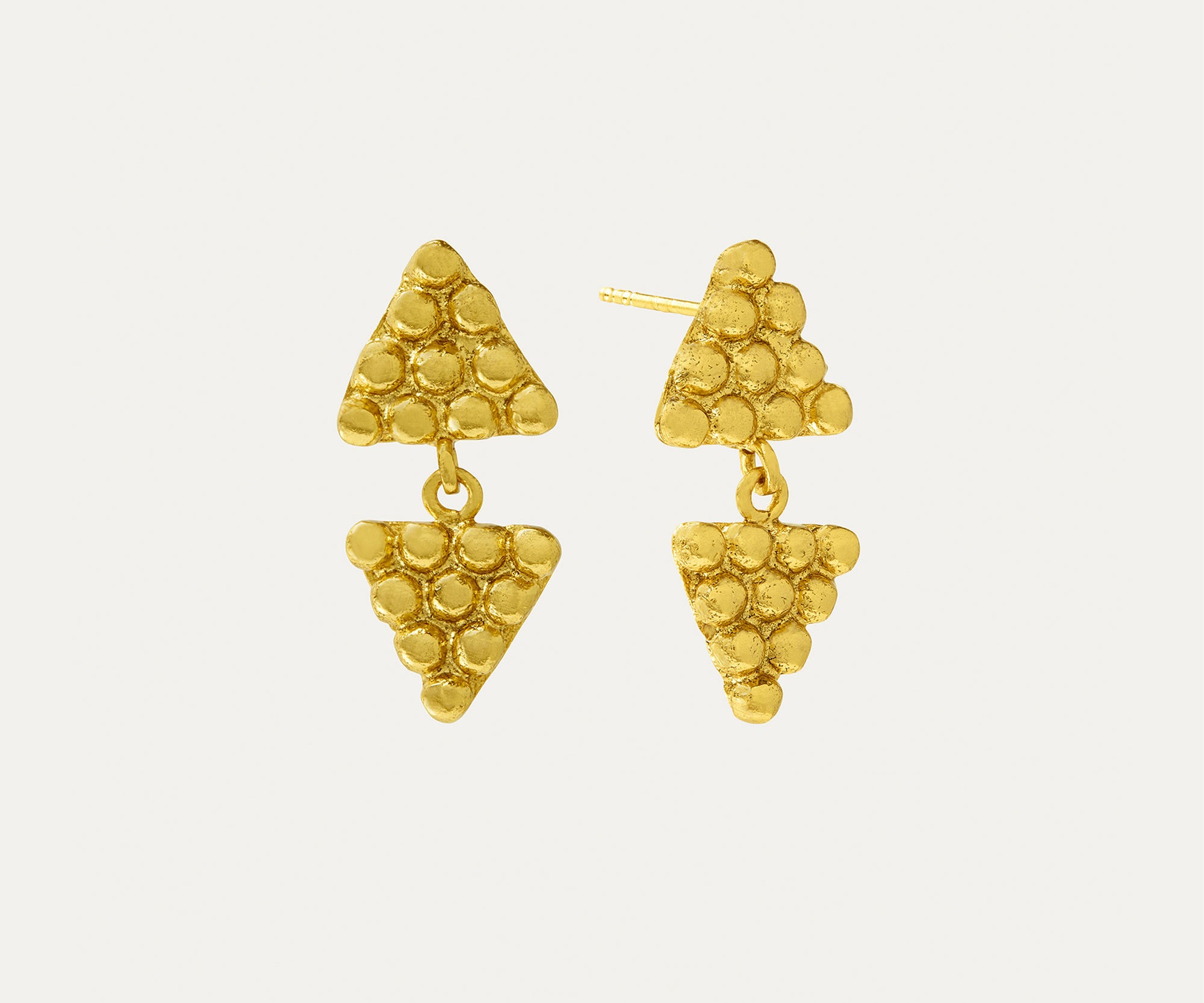 Azar Gold Triangle Drop Earrings | Sustainable Jewellery by Ottoman Hands