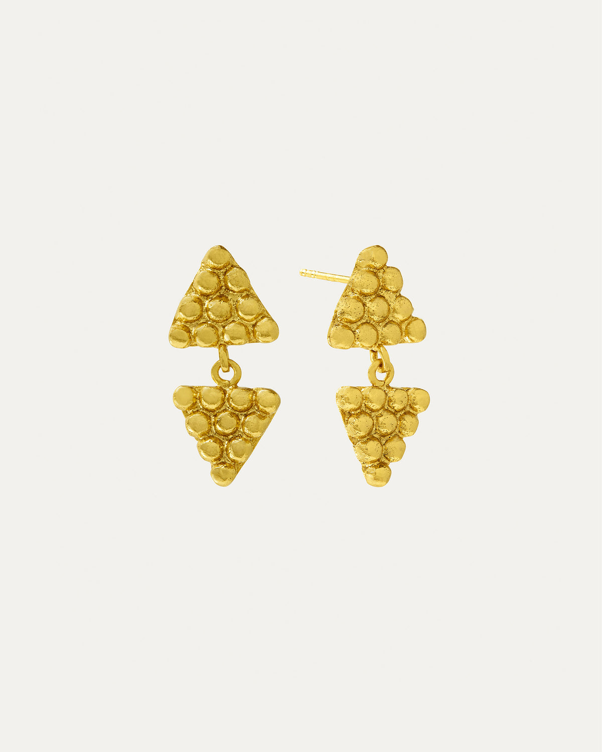 Azar Gold Triangle Drop Earrings | Ottoman Hands Jewellery