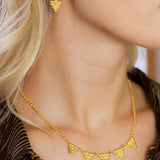 Azar Gold Triangle Necklace | Sustainable Jewellery by Ottoman Hands