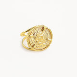 Cezar Gold Coin Double Band Cocktail Ring | Sustainable Jewellery by Ottoman Hands
