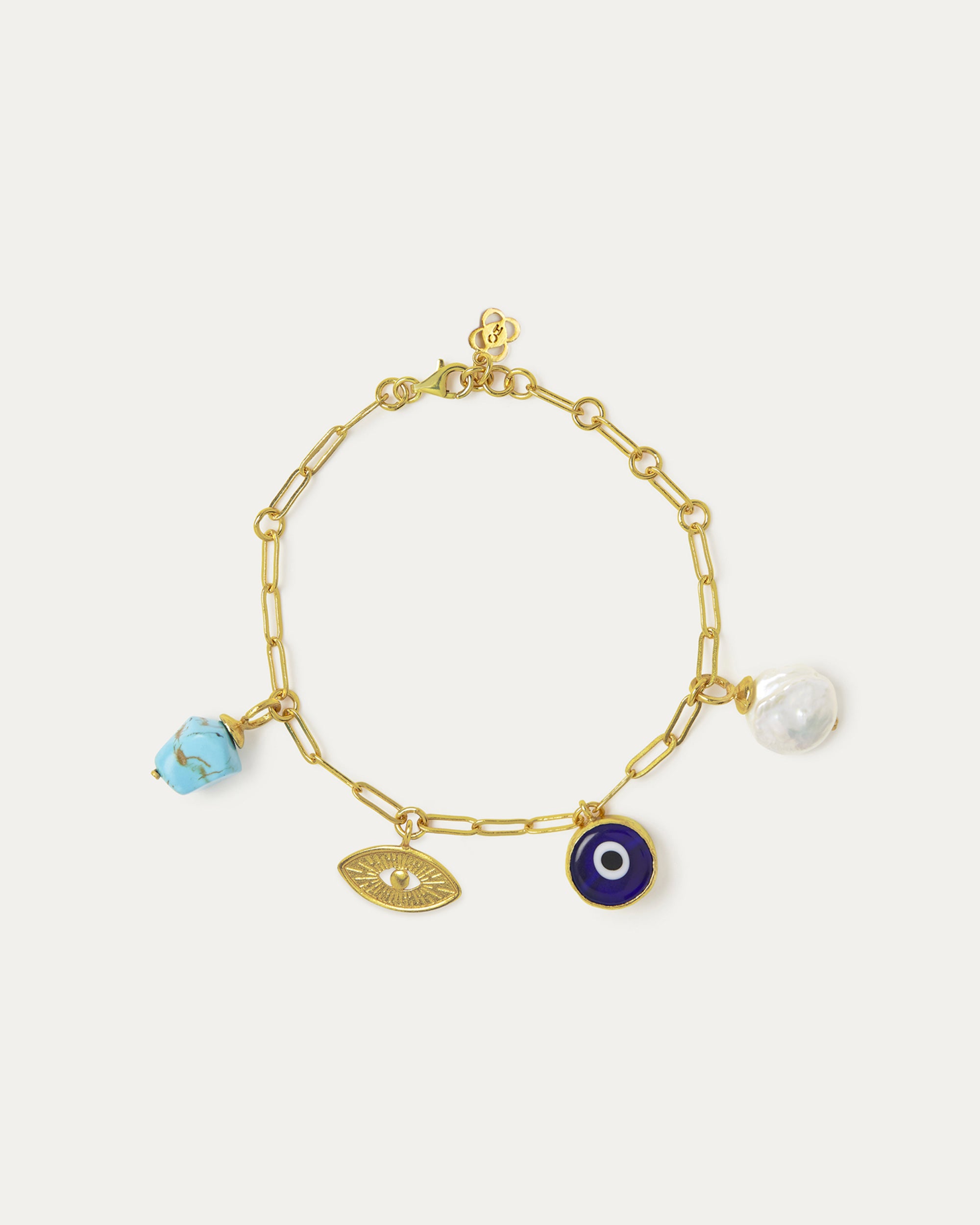 Cornicello Evil Eye and Turquoise Charm Bracelet | Sustainable Jewellery by Ottoman Hands