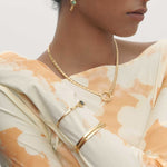Filiz Labradorite Pull Through Hoop Earrings | Sustainable Jewellery by Ottoman Hands