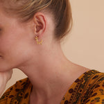 Jale Antique Gold Hoop Earrings | Sustainable Jewellery by Ottoman Hands