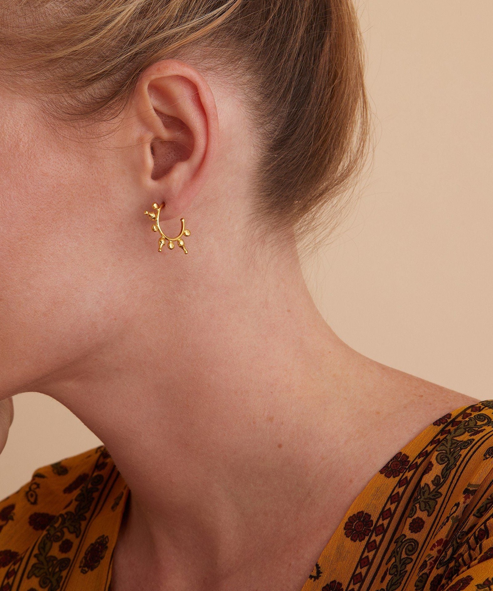 Jale Gold Hoop Earrings | Sustainable Jewellery by Ottoman Hands