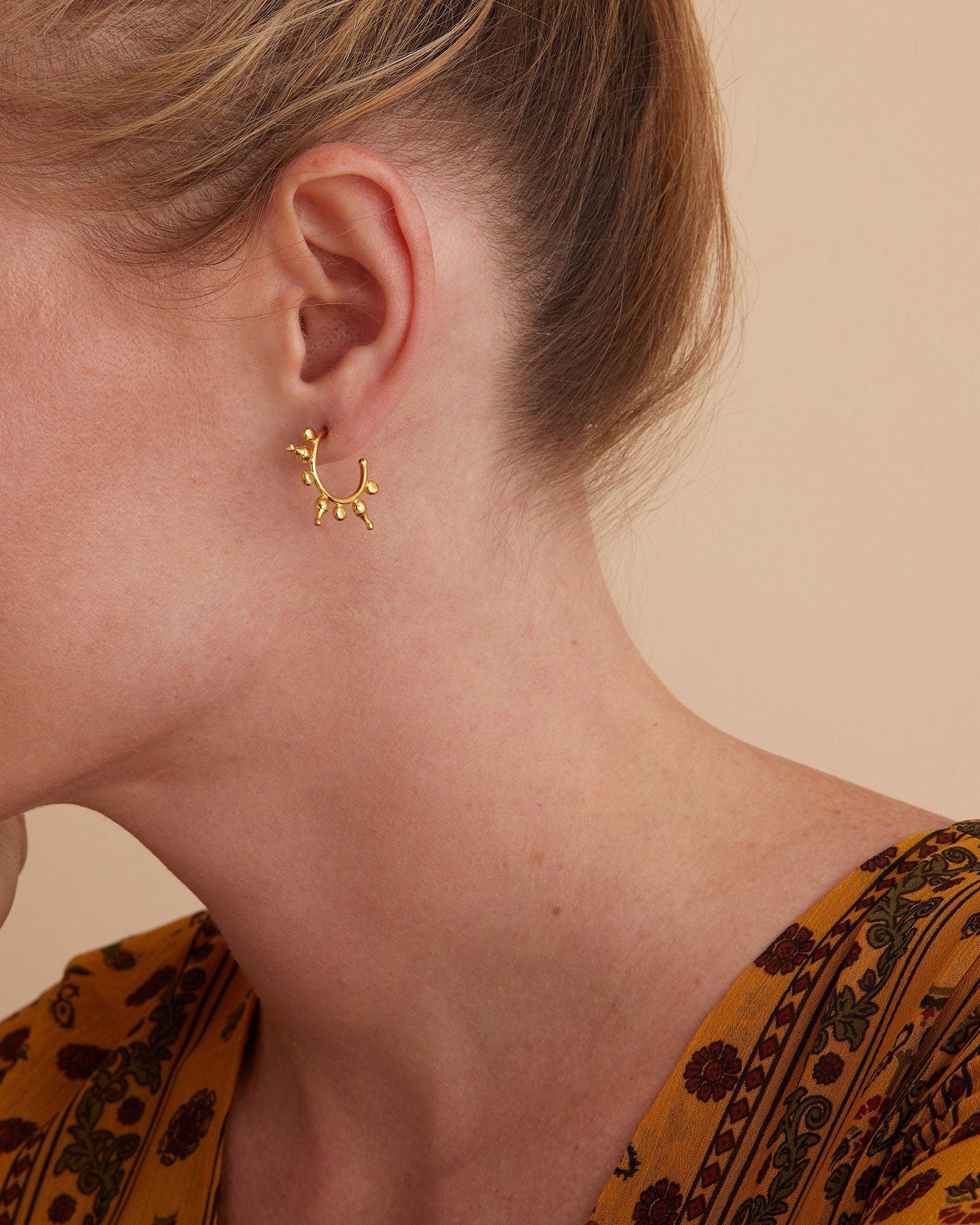 Jale Gold Hoop Earrings | Sustainable Jewellery by Ottoman Hands