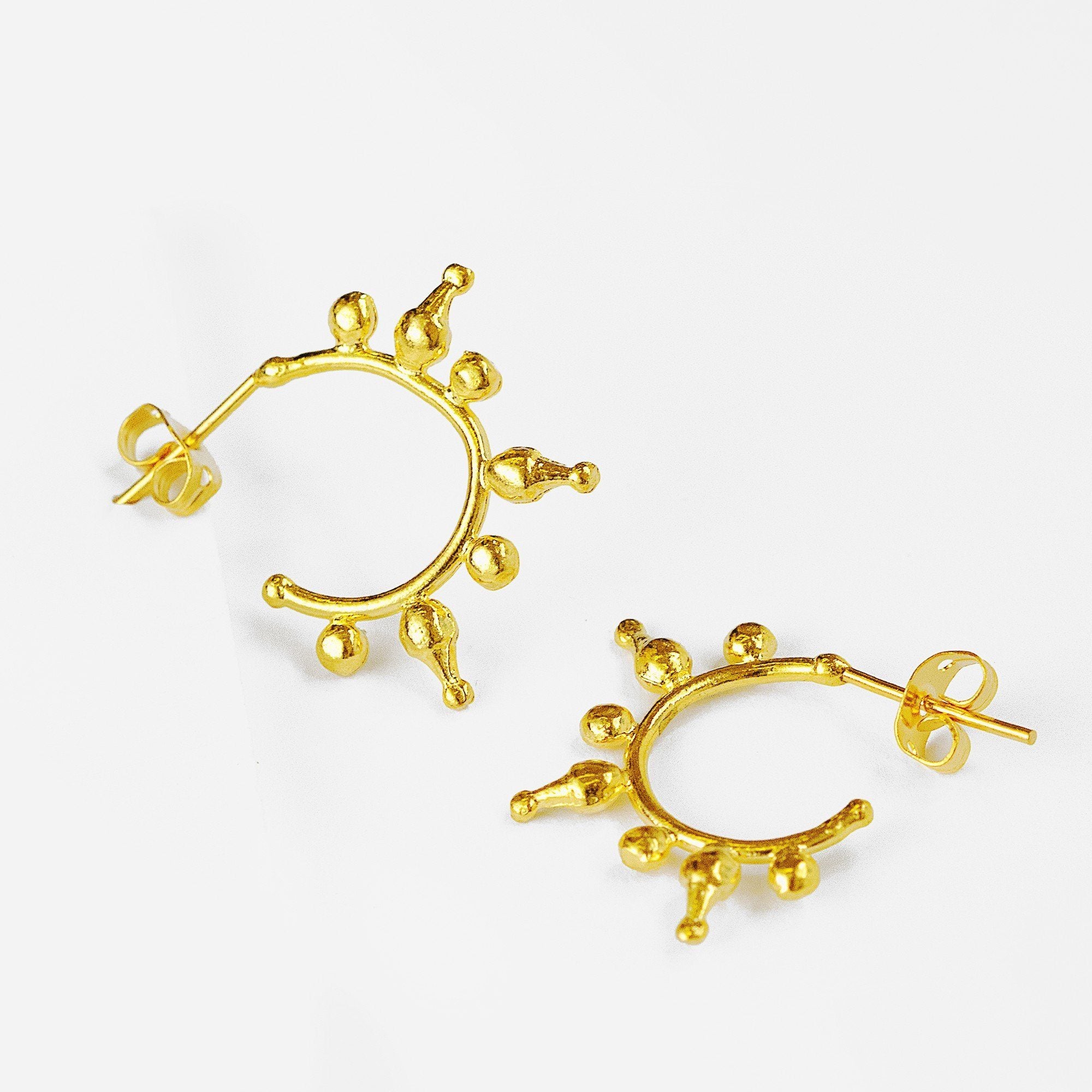 Jale Gold Hoop Earrings | Sustainable Jewellery by Ottoman Hands