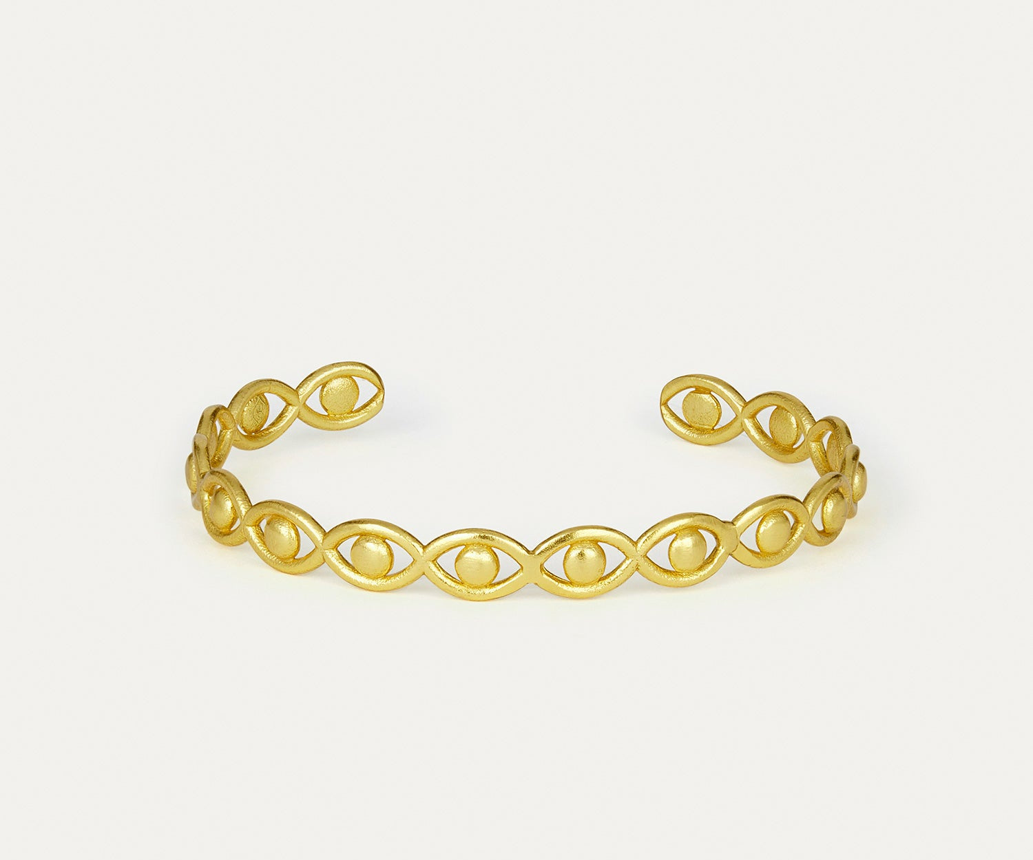 Mati Gold Eye Bangle Bracelet | Sustainable Jewellery by Ottoman Hands