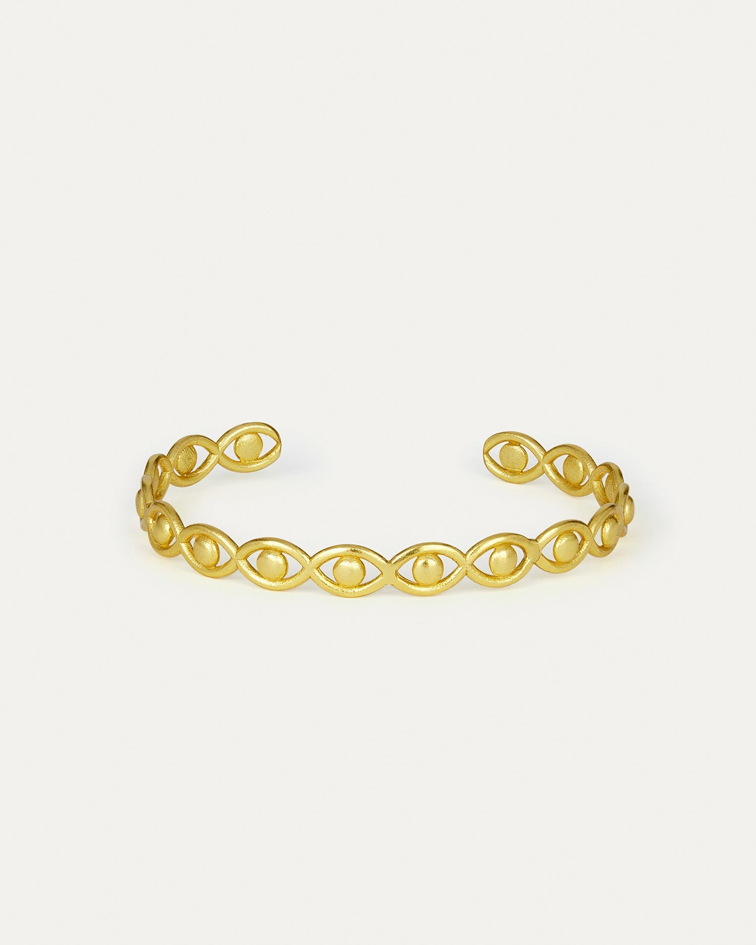 Mati Gold Eye Bangle Bracelet | Sustainable Jewellery by Ottoman Hands